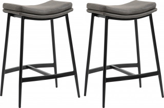 Čalouněné barové židle 2 kusy | šedé č.1