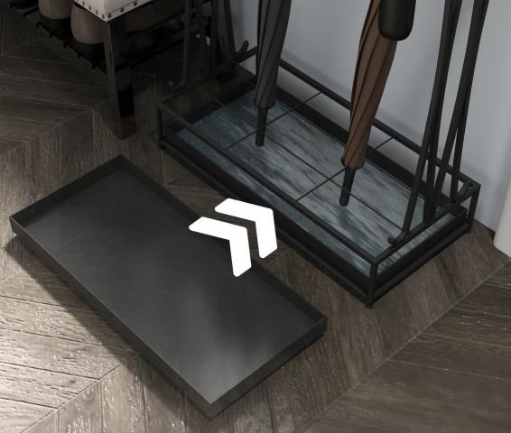 Stojan na deštníky 50x24x68 cm | černý č.4