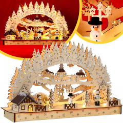 Vánoční LED dekorace - zimní vesnice č.3