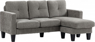 Rohová sedací souprava s otočným lehátkem | hnědá č.1