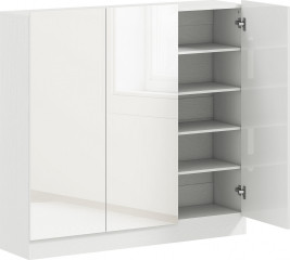 Botník s nastavitelnými policemi 106,4 x 34 x 108,5 cm | bílý č.1