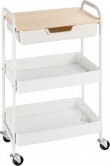 Servírovací vozík s rukojetí | bílý č.1