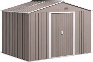 Pozinkovaná ocelová kůlna na nářadí 277 x 195 x 192 cm | světle šedá