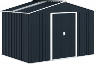 Pozinkovaná ocelová kůlna na nářadí 277 x 195 x 192 cm | tmavě šedá č.1