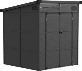 Plastová kůlna na nářadí 190 x 191 x 215 cm | tmavě šedá č.1