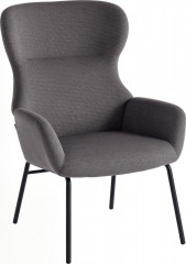 Křeslo s vysokým opěradlem | tmavě šedé