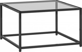 Noční stolek s deskou z tvrzeného skla 68 x 68 x 39 cm | černý č.1