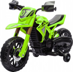 Dětská elektrická motorka s tréninkovými koly | zelená č.1