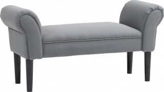 Čalouněná lavice k posteli 102 x 36 x 51 cm | tmavě šedá č.1