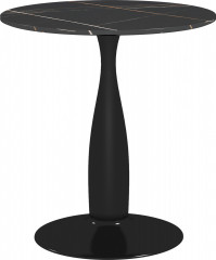 Jídelní stůl pro 4 osoby průměr 70 cm | černý