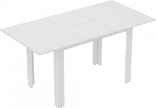 Rozkládací jídelní stůl 120-160 x 80 cm | bílý