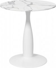 Jídelní stůl pro 4 osoby průměr 70 cm | bílý č.1