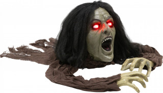Halloweenská dekorace, zombie s LED očima | vícebarevná č.1