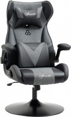 Ergonomická herní židle s nastavitelnými područkami | černá + šedá č.1