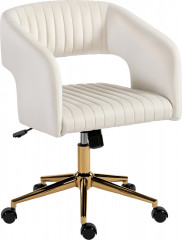 Kancelářská židle s houpací funkcí | krémově bílá č.1