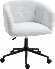 Kancelářská židle se sametovým vzhledem | krémově bílá