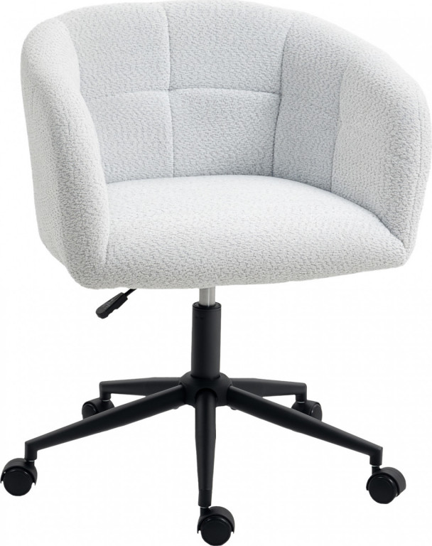 Kancelářská židle se sametovým vzhledem | krémově bílá