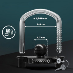 Robustní zámek na přívěs 157x79x150mm č.2