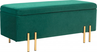 Čalouněná lavice s úložným prostorem 100 x 40 x 42 cm | zelená