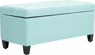 Čalouněná lavice s úložným prostorem 100 x 40 x 44 cm | zelená