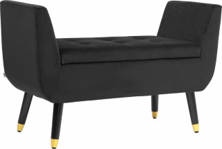 Čalouněná lavice s úložným prostorem 107 x 42 x 65 cm | tmavě šedá č.1