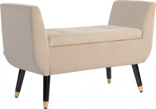 Čalouněná lavice s úložným prostorem 107 x 42 x 65 cm | béžová č.1