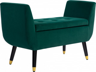 Čalouněná lavice s úložným prostorem 107 x 42 x 65 cm | zelená