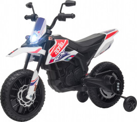 Dětská elektrická motorka s licencí Aprilia | bílá č.1
