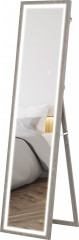 Stojací zrcadlo s LED osvětlením 40 x 160 cm | šedé č.1