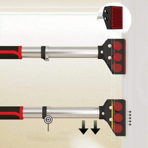 Posilovací tyč 7x10x75-92cm | černá+ červená č.6