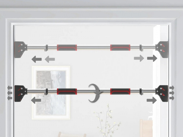 Posilovací tyč 7x10x75-92cm | černá+ červená č.5