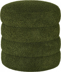 Kulatá čalouněná stolička, průměr 40 cm | zelená č.1