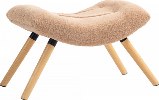 Podnožka s látkou Berber fleece 67 x 45 x 38 cm | hnědá č.1