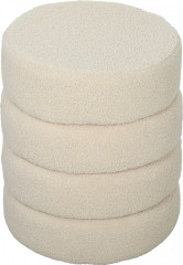Kulatá čalouněná stolička, průměr 40 cm | béžová č.1