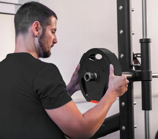 Sada 4 desek pro činku, průměr otvoru 30 mm | černé č.5