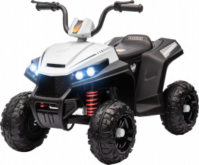 Dětská elektrická čtyřkolka s odpružením 4 kol | bílá
