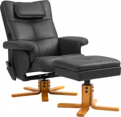 Relaxační křeslo s funkcí polohování 78 x 86 x 93 cm | černé č.1