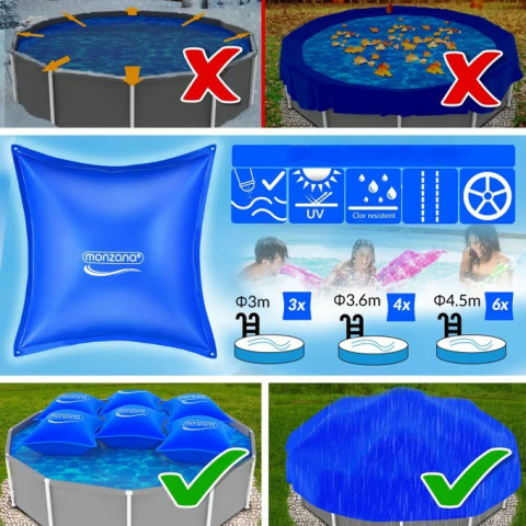 Bazénový polštář modrý 120x120cm č.7