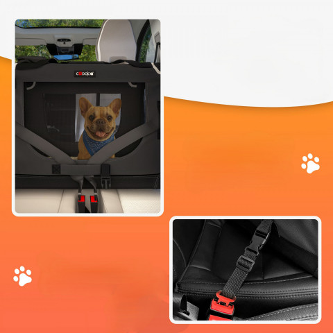 Přepravní box pro psy XXXL 101x70x70cm | antracit č.4