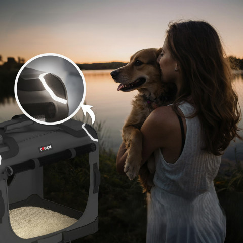 Přepravní box pro psy XXXL 101x70x70cm | antracit č.3