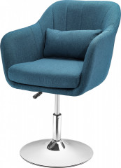 Relaxační křeslo s bederním polštářem | světle modré