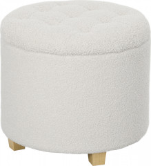 Malý taburet s víkem 45 x 45 x 41 cm | bílý č.1