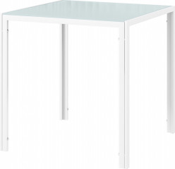 Čtvercový kuchyňský stůl pro 4 osoby, 75 x 75 x 75 cm | bílý