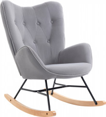 Ergonomické houpací křeslo do 150 kg | světle šedé č.1