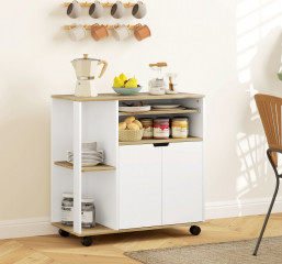 Kuchyňský servírovací vozík 80 x 40 x 82 cm | bílý č.1