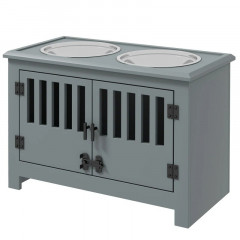 Vyvýšená krmicí stanice s nerezovou miskou o objemu 2 litry | šedá č.2