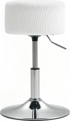 Výškově nastavitelná barová židle | bílá č.1