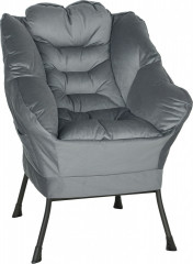 Čalouněné křeslo s boční kapsou | šedé č.1