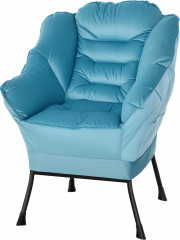 Čalouněné křeslo s boční kapsou | modré č.1