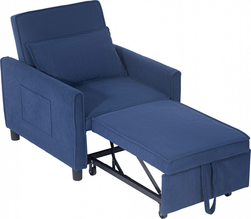 Křeslo na spaní 3 v 1 | modrá